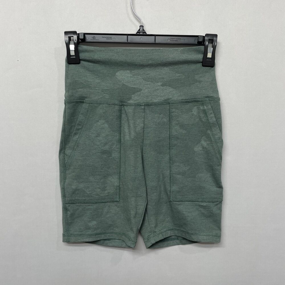 Aerie Women Active Pull On Bike Shorts Size Small Camouflage M224 -4